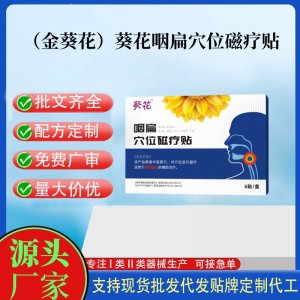 葵花咽扁穴位磁療貼6貼定制 貼劑現貨批發貼牌代加工